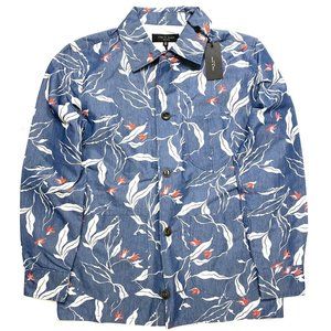 Rag & Bone Mace Shirt Jacket Indigo Floral $399